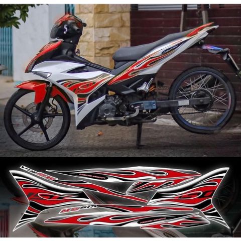 Tem exciter lửa trắng phối đủ màu