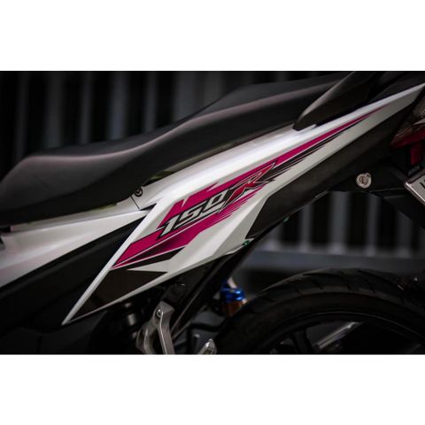 [Siêu Sale] Tem rời Hồng đen nổi bật cho Sonic 150 trắng - mẫu mới 2023 Quyen Decal