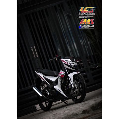 [Siêu Sale] Tem rời Hồng đen nổi bật cho Sonic 150 trắng - mẫu mới 2023 Quyen Decal
