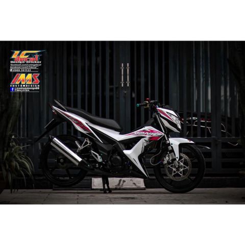 [Siêu Sale] Tem rời Hồng đen nổi bật cho Sonic 150 trắng - mẫu mới 2023 Quyen Decal