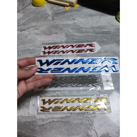Cặp tem chữ Winner dán xe máy