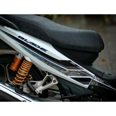 Tem Rời Honda Wave Blade 110 Hoa Văn Dán Xe Trắng  - Decal In Chất Lượng