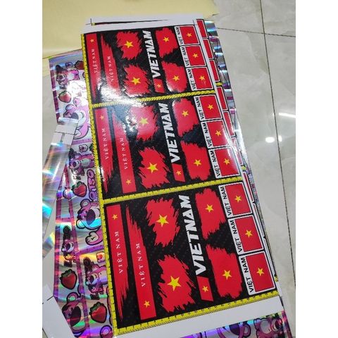 Combo Tem decal logo Lá Cờ VIỆT NAM mẫu mới trang trí mọi nơi