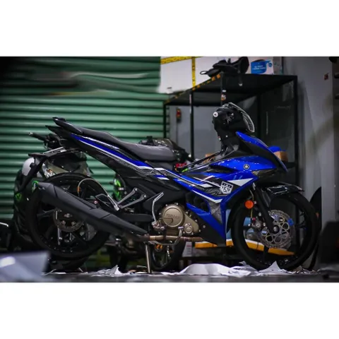 Tem rời Exciter 150 bản Y15ZR 2022 phối đen xanh GP, in sắc nét, 3 lớp không phai màu CM00021 1 2