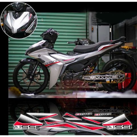 tem rời exciter 155 mẫu Zin mới 2024 xe trắng phối đủ màu