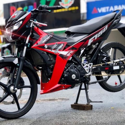 Tem Rời Suzuki Satria F150 Đỏ Đen  - Decal In Chất Lượng