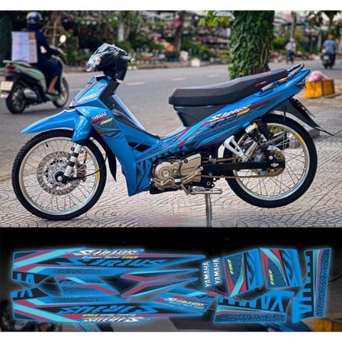 Tem rời sirius hoa văn full xanh đen