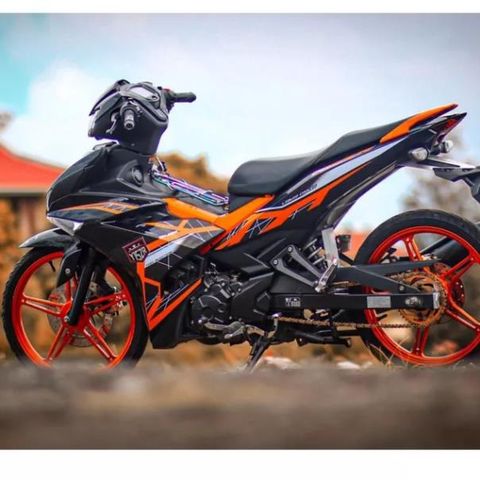 Tem Rời Ex 150 Y15ZR 2021 Đen Cam  - Decal In Chất Lượng