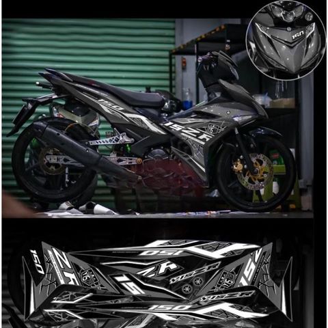 Tem rời exciter 150 Y15Zr phối nhiều màu xe