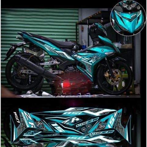 Tem rời exciter 150 Y15Zr phối nhiều màu xe