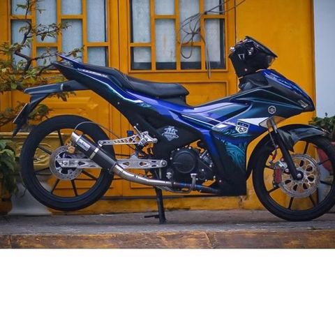[FreeShip] Tem rời Exciter 155 xanh nhám - mẫu Y16ZR 2023 hoa văn bắt mắt xanh đen Quyen Decal
