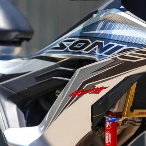 Tem Rời Dán Xe Sonic Mẫu Bạc Đen Đỏ 150R Cực Đẹp, Hàng 3 Lớp Chất Lượng Cao Quyen Decal
