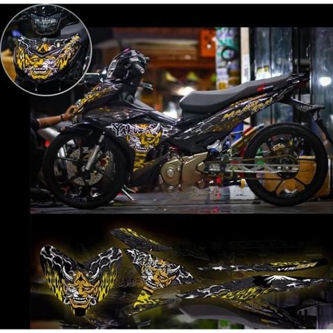 Tem trùm & tem rời exciter 150 YAKUZA xe den phối đủ màu