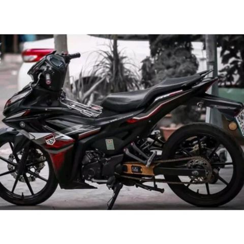 Tem Rời Exciter 155 Hoa Văn Đỏ Đen  - Decal In Chất Lượng