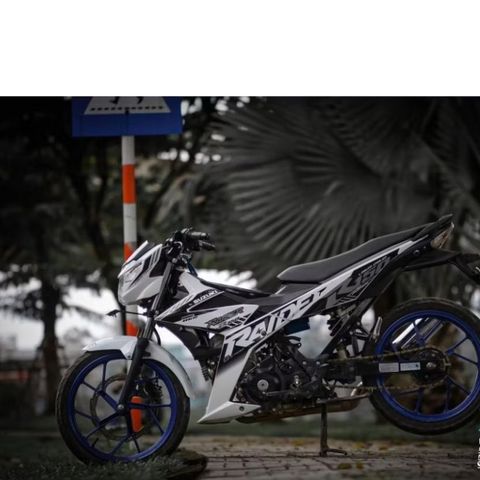Tem rời Raider R150 đen cho xe trắng Quyen Decal