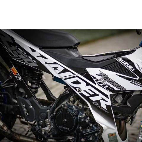 Tem rời Raider R150 đen cho xe trắng Quyen Decal