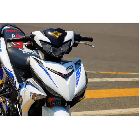 Tem rời Y15ZR xanh Gp đen cho Exciter 150 trắng - siêu hot 2023 Quyen Decal