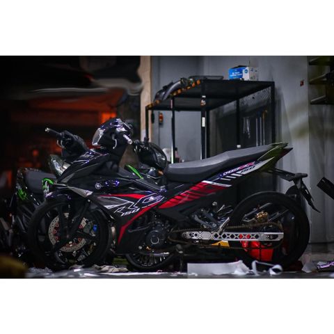 Tem rời Exciter 150 mẫu RC phối Y15ZR đen đỏ, in sắc nét, 3 lớp không phai màu CM00016 1 2