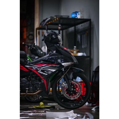Tem rời Exciter 150 mẫu RC phối Y15ZR đen đỏ, in sắc nét, 3 lớp không phai màu CM00016 1 2