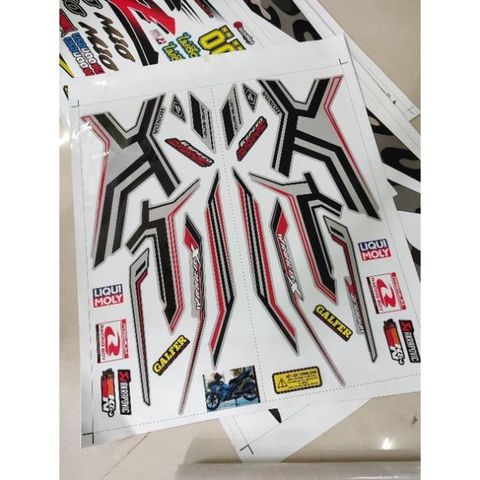Tem Rời Honda Winner X Xám Bạc  - Decal In Chất Lượng