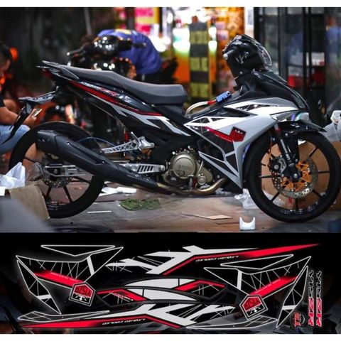 Tem rời exciter 150 bạc đen phối đủ màu