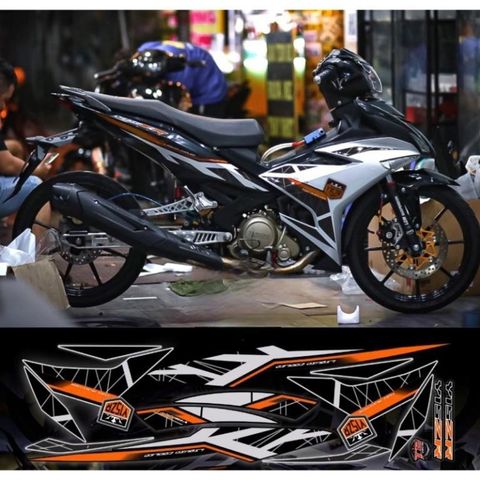 Tem rời exciter 150 bạc đen phối đủ màu