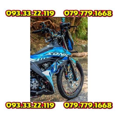 Tem Rời Honda Sonic 150 Dán Xe Xanh Nước Biển - Tem Chuẩn  - Decal In Chất Lượng