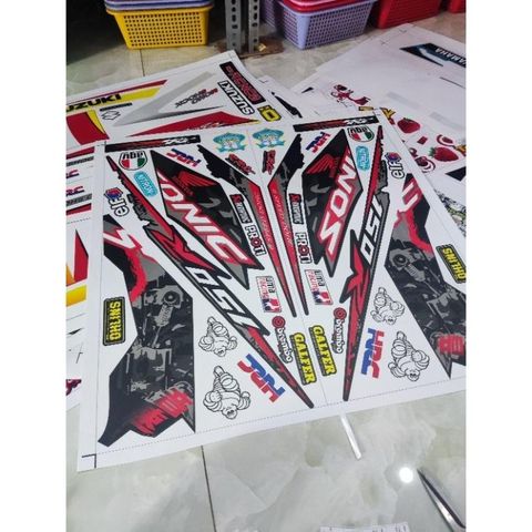 Tem Rời Honda Sonic 2020 Đen Nhám  - Decal In Chất Lượng
