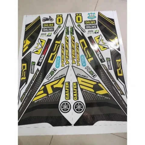 Tem Rời Exciter 150 2022 Dán Xe Đen Phối Tem Vàng - Tem Chuẩn Đẹp  - Decal In Chất Lượng