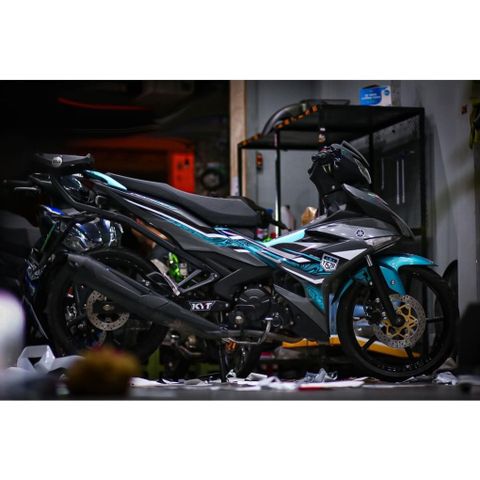 Tem rời Exciter 150 mẫu Y15ZR 2022 phối xanh ngọc xám, in sắc nét, 3 lớp không phai màu CM00026 1 2