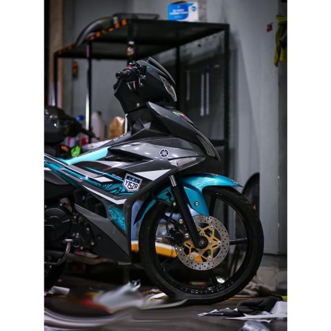 Tem rời Exciter 150 mẫu Y15ZR 2022 phối xanh ngọc xám, in sắc nét, 3 lớp không phai màu CM00026 1 2