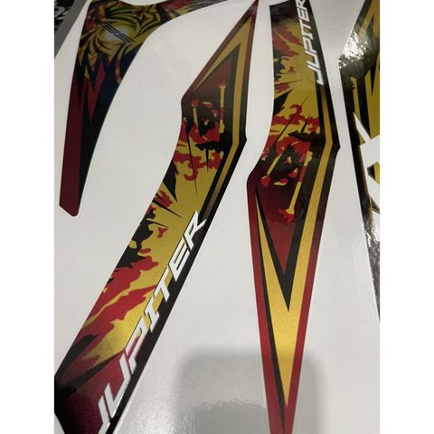 Tem Rời Dán Xe Exciter 2009 Mẫu Jupiter MX Đỏ Đen Vàng Cực Chất, Tem Candy Camay Cao Cấp Chất Lượng Cao Quyen Decal