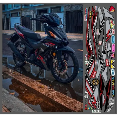 TEM DÁN RS150R WINNER V1 MÀU ĐEN - Decal Cao Cấp Nhất