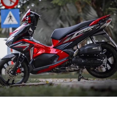 [FreeShip] TEM RỜI chỉ đỏ bạc tổ ong đơn giản cho AirBlade đen - tem in 3 lớp cao cấp không bay màu Quyen Decal
