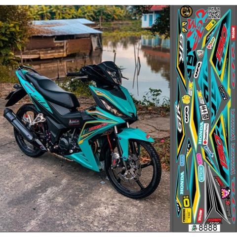 TEM GTR WINNER V1 XANH LỤC BẢO - Decal Cao Cấp Nhất