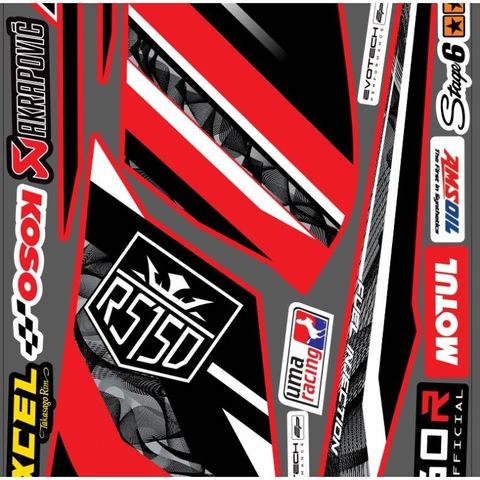 TEM RS150R WINNER X V3 MÀU ĐỎ, ĐỎ HRC, ĐỎ NHÁM - Decal Cao Cấp Nhất
