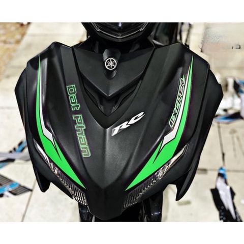 tem rời exciter 155 mẫu EXC full đen phối xanh lá
