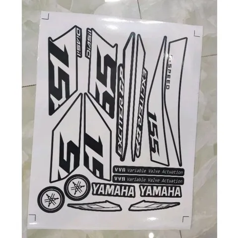 Tem Rời Exciter 155 Dán Xe Đen  - Decal In Chất Lượng