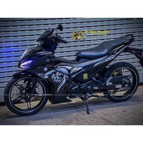 TEM RỜI CHỮ TÀU TRẮNG ĐEN DÁN XE EX155 VVA ĐEN BÓNG-ĐEN NHÁM-ĐEN VÀNG ĐỒNG QDC