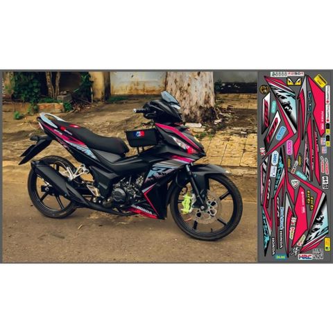 TEM GTR WINNER V1 ĐEN NHÁM HỒNG - Decal Cao Cấp Nhất