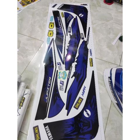 Tem Rời Exciter MX 135 2010 Xanh Đen  - Decal In Chất Lượng