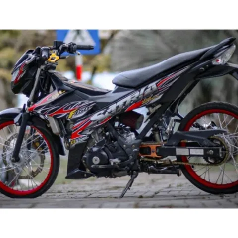Tem Lửa Rời Suzuki Satria Đen 2023  - Decal In Chất Lượng