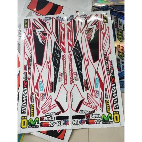Tem Xe Winner Rs 150r V1 Mới 2021 Dán Xe Đỏ  - Decal In Chất Lượng