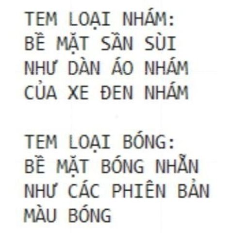 TEM RỜI RC ĐEN XANH DÁN XE EX155 VVA ĐEN BÓNG-ĐEN NHÁM-ĐEN VÀNG ĐỒNG QDC