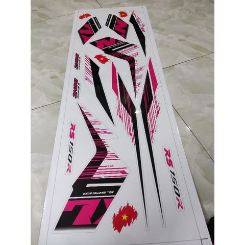 tem rời winner x v3 trắng hồng mẫu cover đẹp mắt - Decal Cao Cấp Nhất
