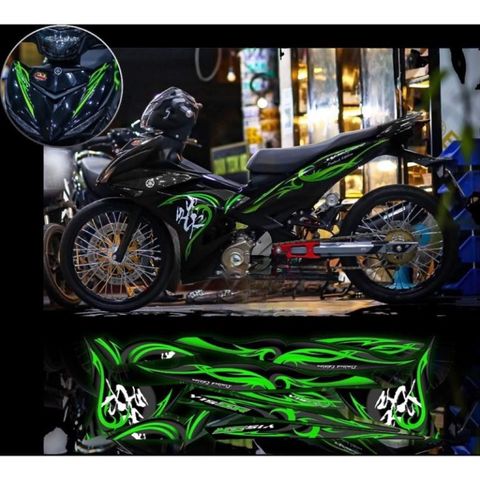 Tem rời exciter 150 mẫu chữ tàu mới xe đen phối đủ màu