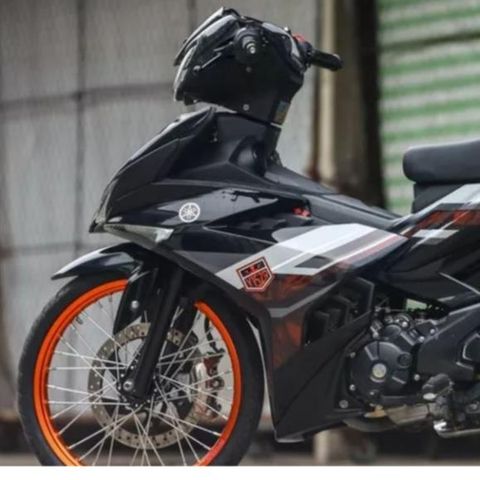 Tem Rời Ex 150 Hoa Văn Cam Đen 2022  - Decal In Chất Lượng