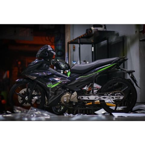 tem rời exciter 150 đen xanh y15zr phối màu đơn giản đep 2024 - Decal Cao Cấp Nhất