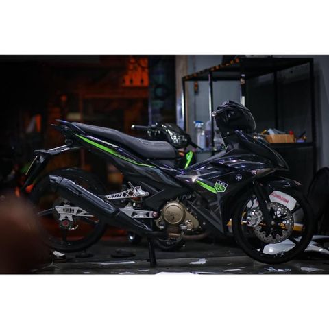 tem rời exciter 150 đen xanh y15zr phối màu đơn giản đep 2024 - Decal Cao Cấp Nhất