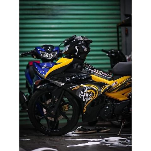 Tem rời exciter 150 chữ tàu xe vàng đen mới